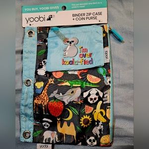 Yoobi Panda and Friends Pens &Pencil pouch w/change purse NEW